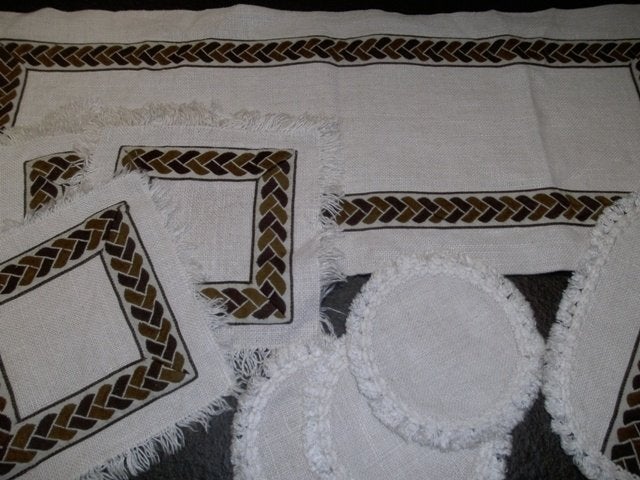Vintage (of brocante) kleedjes voor op de kast., Ophalen of Verzenden