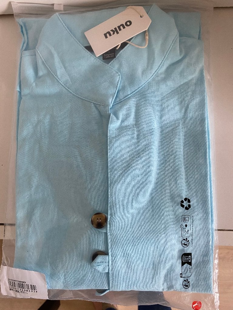 herenhemd lichtblauw katoen maat L, Kleding | Heren, Overhemden, Ophalen of Verzenden, Nieuw, Blauw, Andere