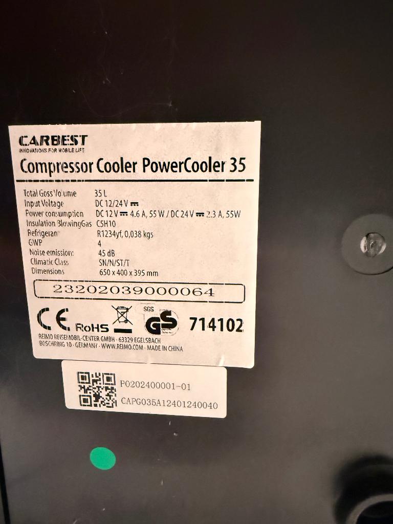 Compressor cooler carbest 35l camper, Enlèvement, Neuf, Glacières, Compresseur