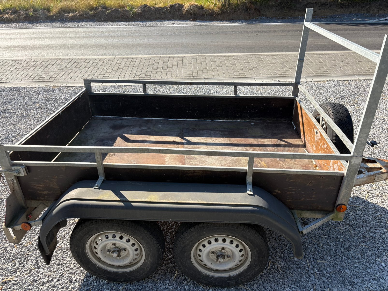 Remorque double essieux 2m20/1m25, Enlèvement, Comme neuf