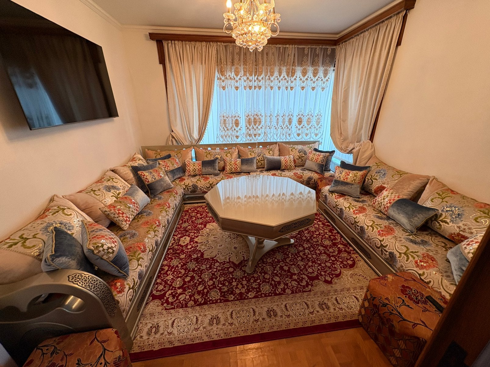 Salon marocain complet, Maison & Meubles, Enlèvement, Comme neuf