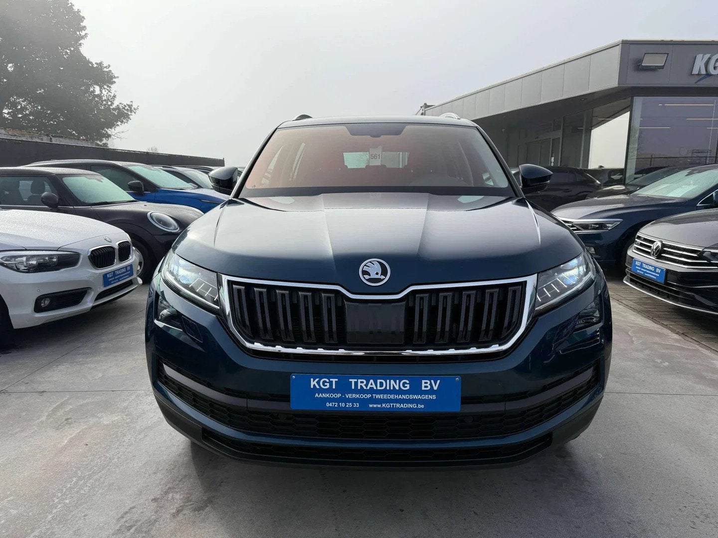 Skoda Kodiaq 2.0 TDI 150PK 4X4 NAVIGATIE CARPLAY FULL LED CA, Auto's, Stof, Gebruikt, 4 cilinders, Blauw