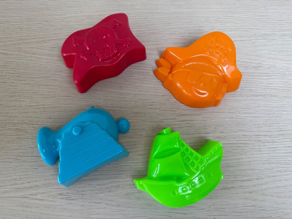 Zandvormen piraten (4 stuks), Kinderen en Baby's, Ophalen of Verzenden, Nieuw