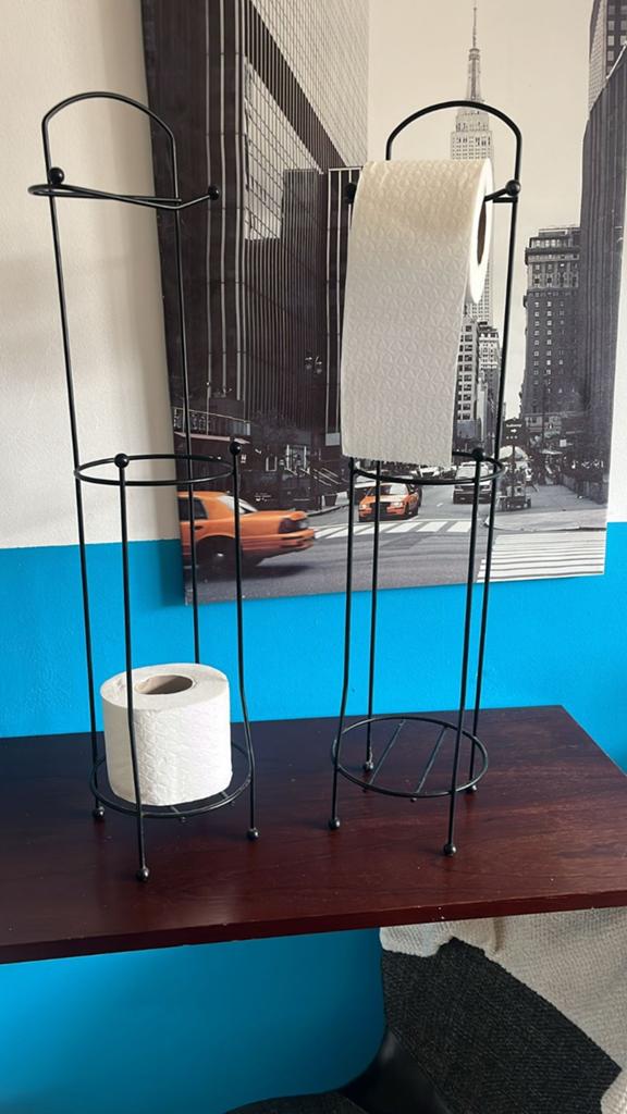 2 wc-rol houders, Huis en Inrichting, Badkamer | Badtextiel en Accessoires, Ophalen, Gebruikt, Zwart, Overige typen