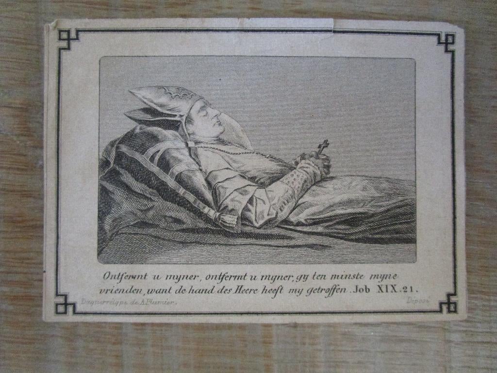 doodsprentjes Bisschop + Paus + Kanunnik, Verzamelen, Ophalen of Verzenden, Rouwkaart