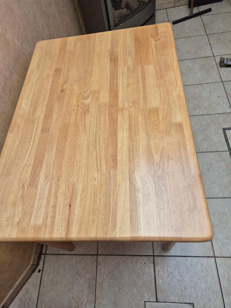 Tafel +4 stoelen, Ophalen, 100 tot 150 cm, 150 tot 200 cm, Teakhout