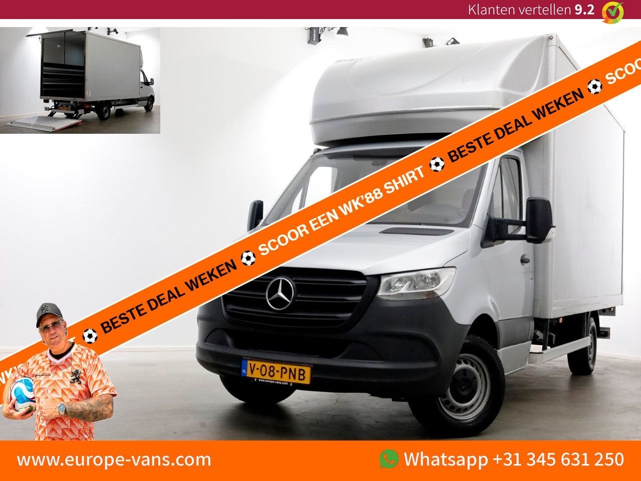 Mercedes-Benz Sprinter 317 CDI 170pk 9G Automaat Bakwagen me, Auto's, Cruise Control, Mercedes-Benz, Bedrijf, Te koop