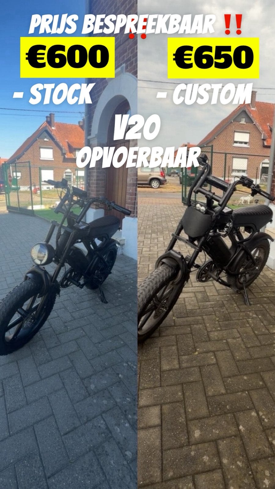V20 fatbike €600-€650, Enlèvement, Comme neuf