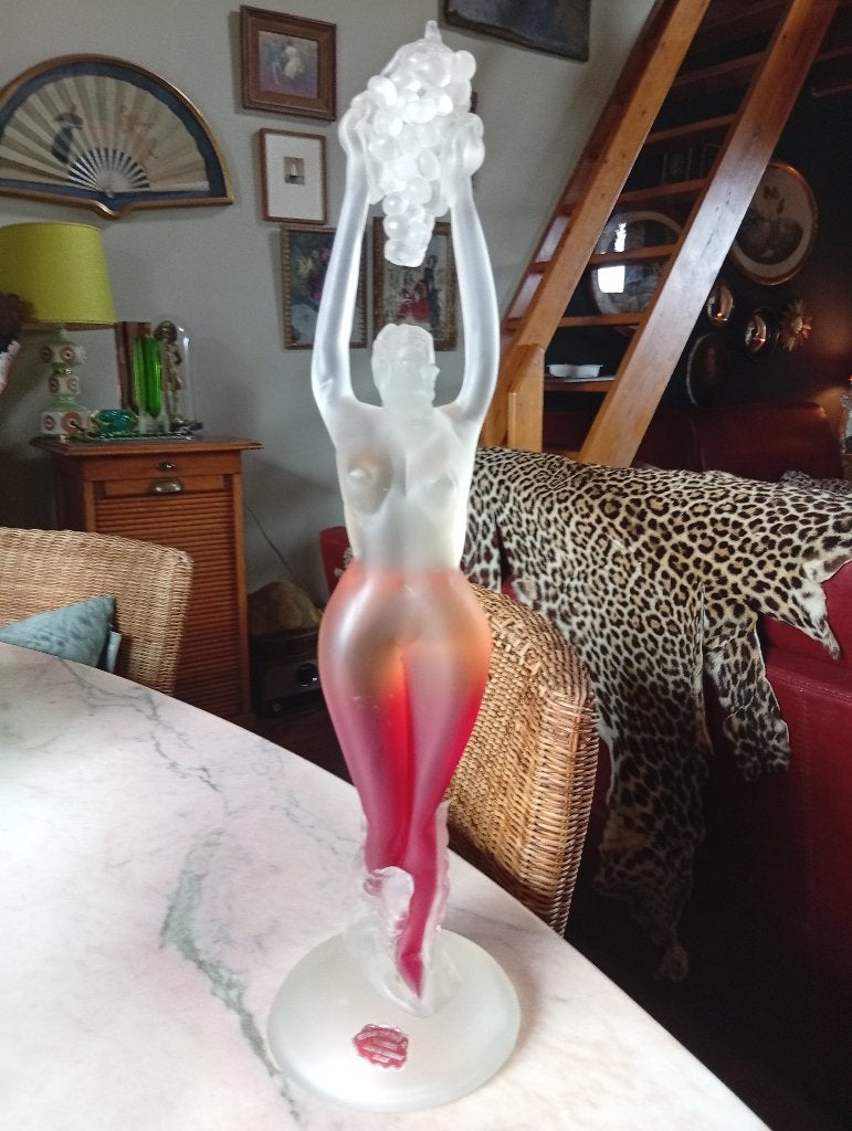 Rare statue de femme en verre dépoli Murano années 60, Enlèvement