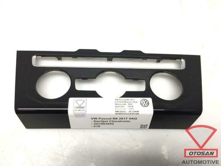 vw passat b8 2017 vag sierlijst climatronic 3g1862042, Gebruikt, Volkswagen, Volkswagen AG, Vw@volkswagen.de