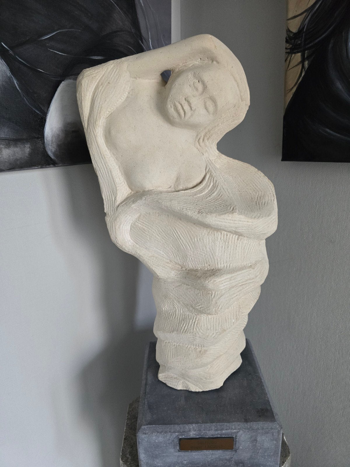 Sculptures en pierre bleue et marbre, Antiquités & Art, Enlèvement