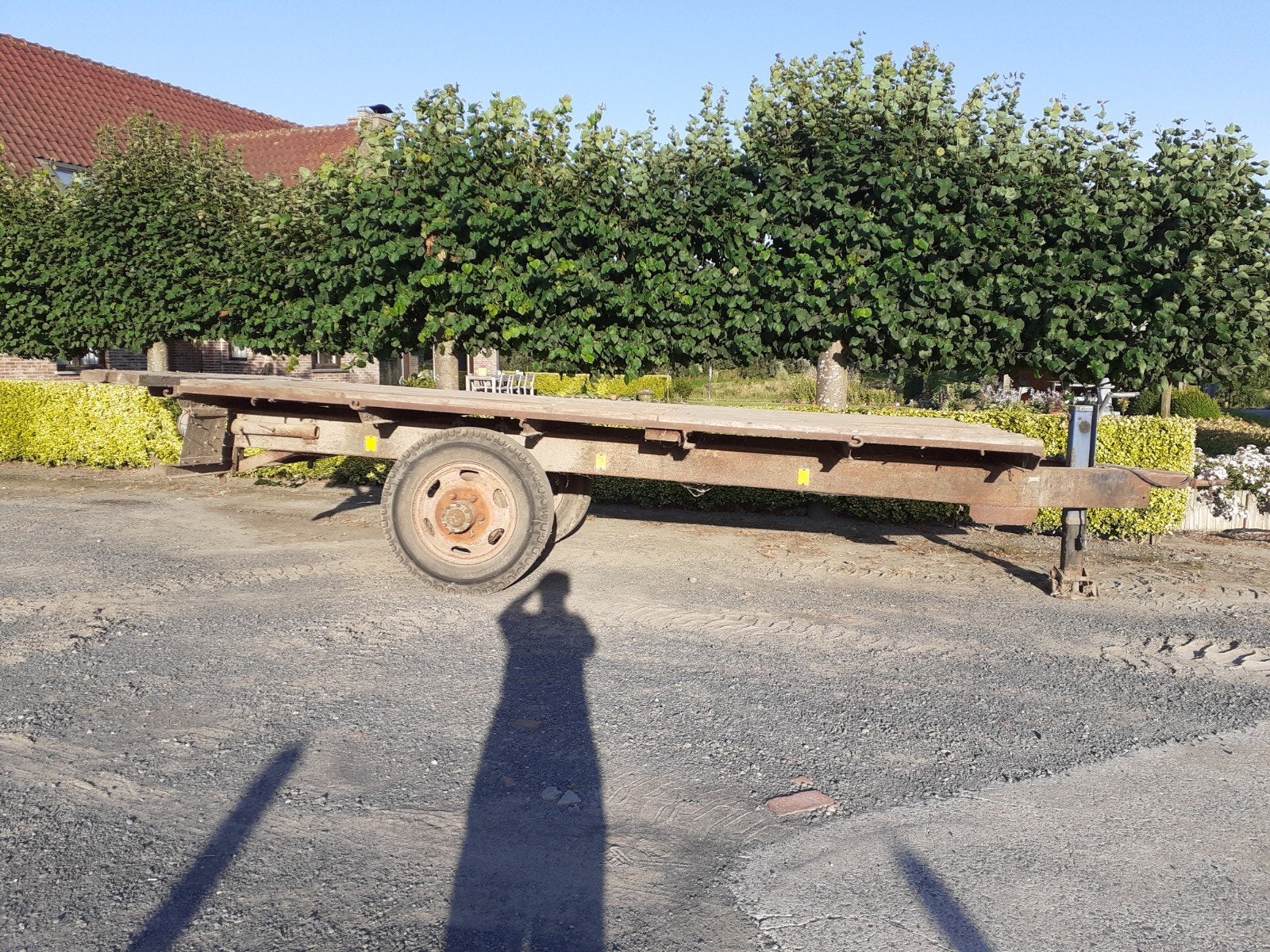 Platte hooiwagen, Ophalen