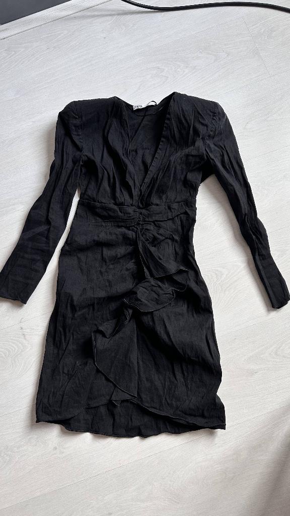 cocktailjurk met opgezette schouders, zo goed als nieuw, Kleding | Dames, Ophalen of Verzenden, Zo goed als nieuw, Maat 36 (S)