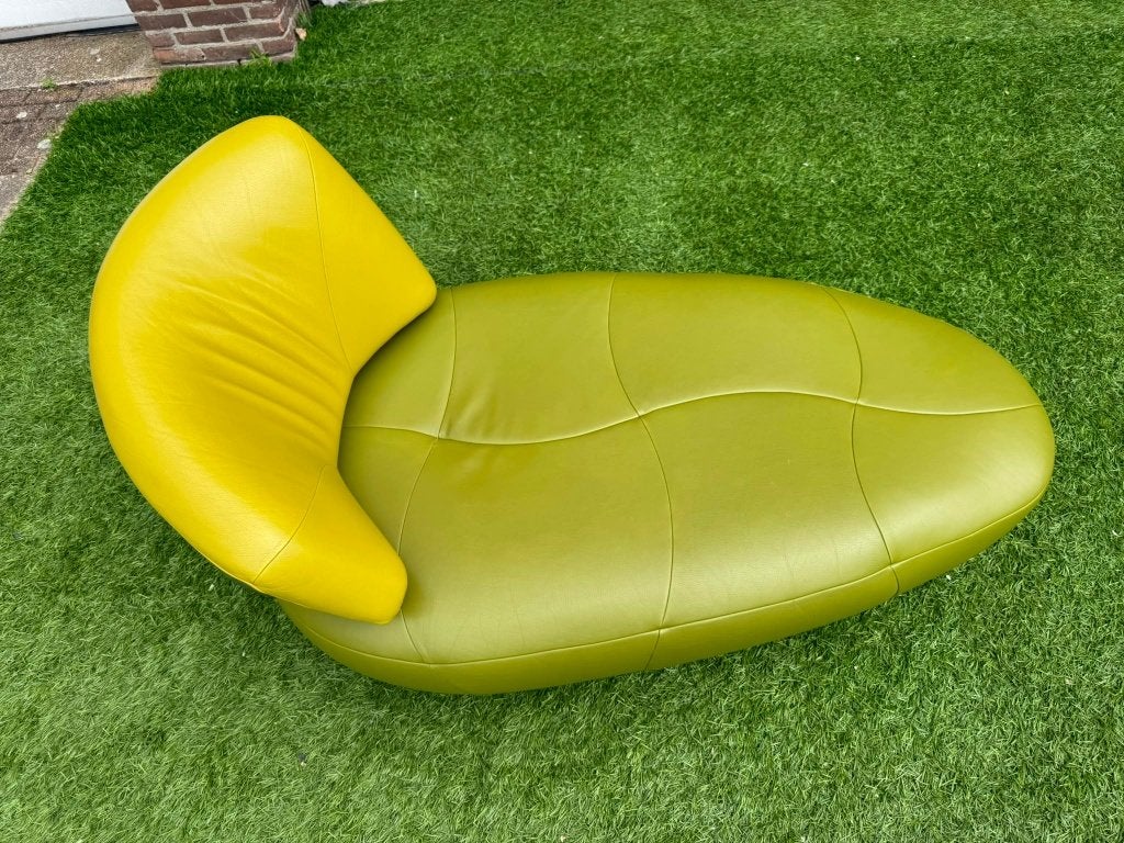 LEOLUX Kikko relax bank lounge design bank /fauteuil leer, Huis en Inrichting, Fauteuils, Zo goed als nieuw, Hout, Leer, Metaal