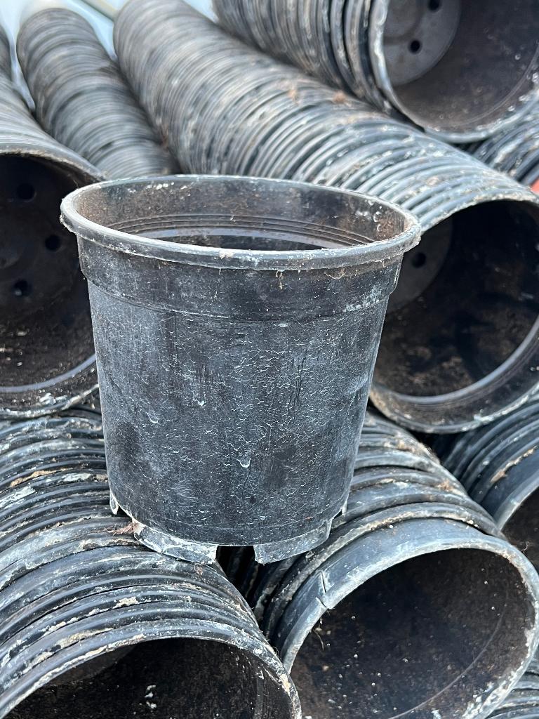 kweekpotten bloempotten 1,5 liter zwarte kleur, Kunststof, Rond, Ophalen of Verzenden, Zo goed als nieuw