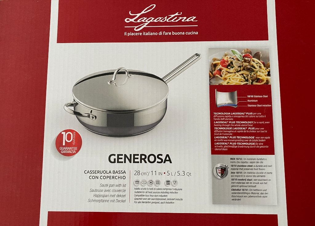 Kookpan Lagostina GENEROSA, Maison & Meubles, Inox, Comme neuf, Enlèvement, Autres marques