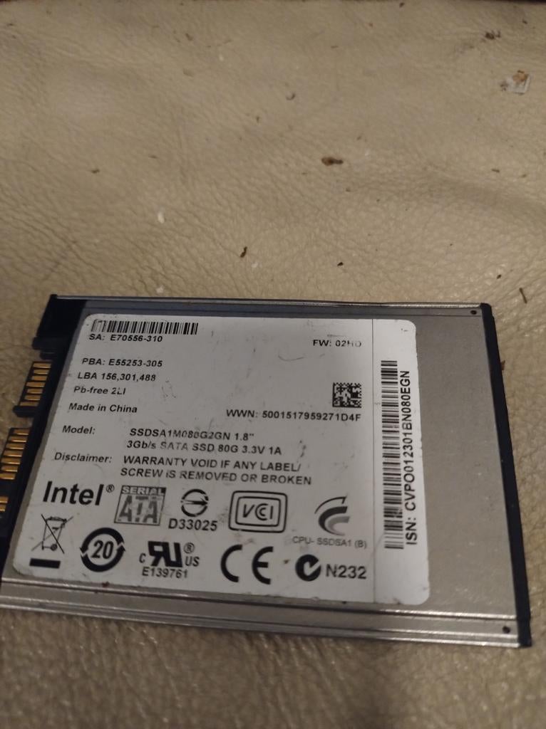 3gb 80gb Voor Ilitebook HP ., SSD, Interne, Comme neuf, Enlèvement