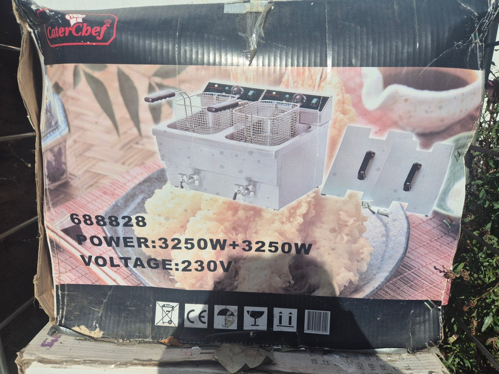 Professionele dubbele elektrische friteuse, Ophalen