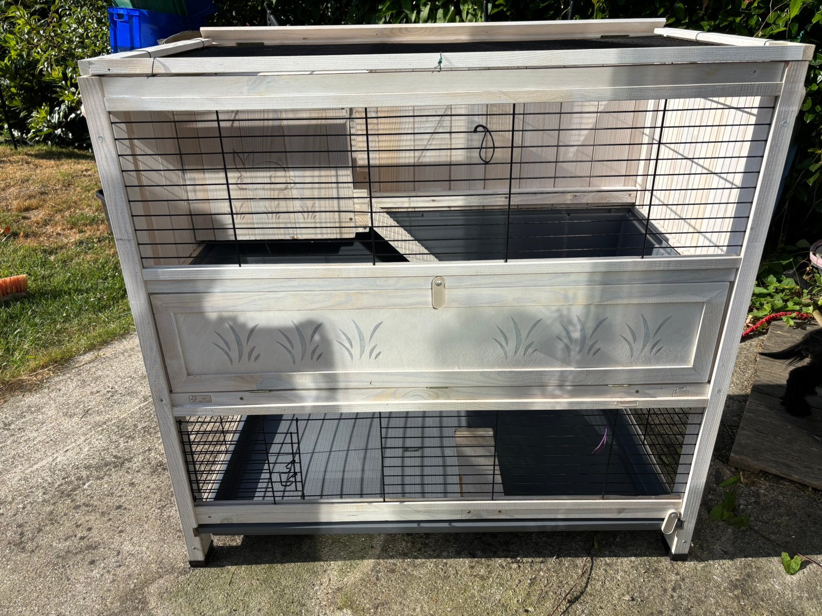 Grande cage en bois pour lapins, Dieren en Toebehoren, Knaagdieren en Konijnen | Hokken en Kooien, Gebruikt, Kooi, 90 cm of meer