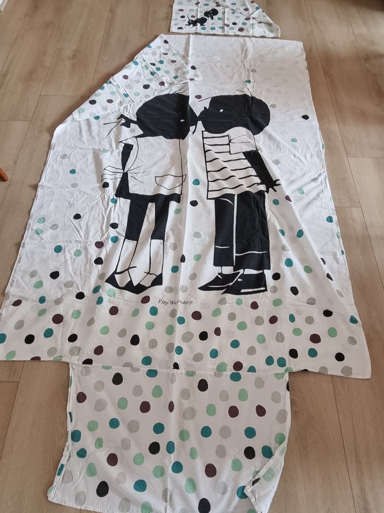 Kinderdekbedovertrek 140x 200 cm, Eenpersoons, Dubbelzijdig bruikbaar, Wit, Dekbedovertrek