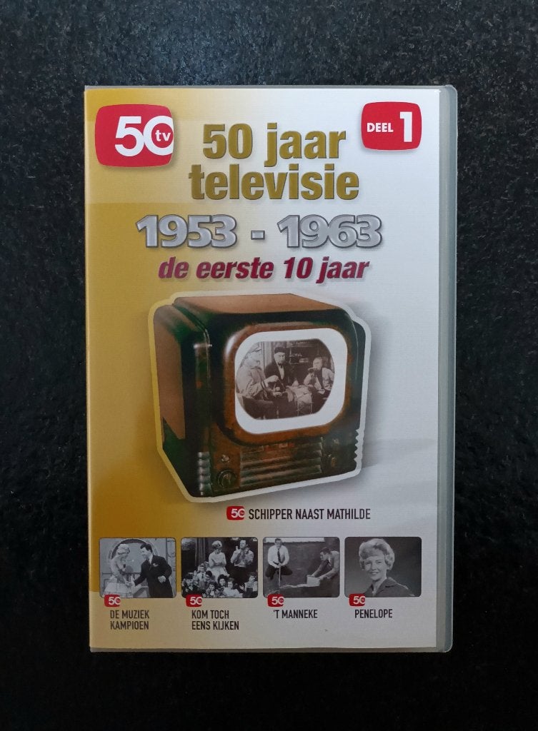 50 jaar televisie - 1953-1963 - de eerste 10 jaar, Tous les âges, Comme neuf, Néerlandais, VHS