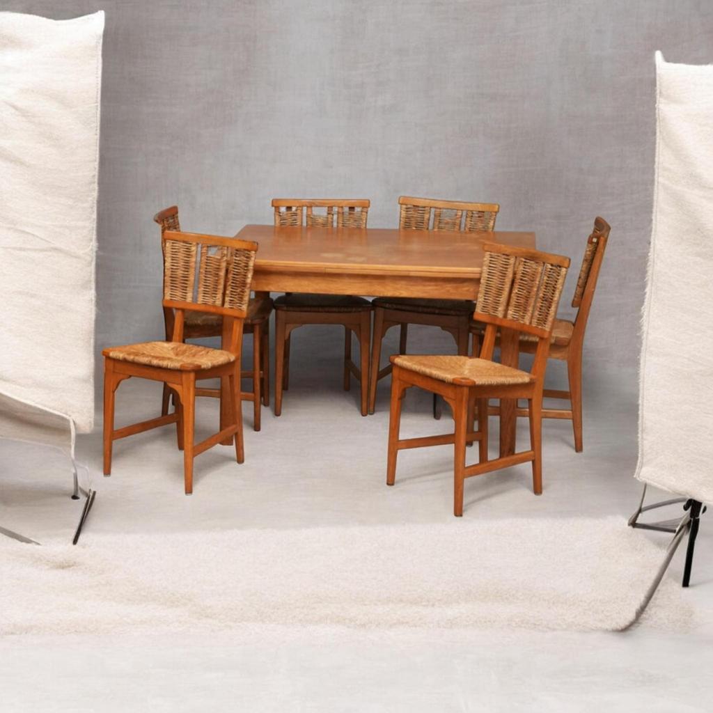 Chaises à tige intelligentes au design vintage et table pour, Enlèvement