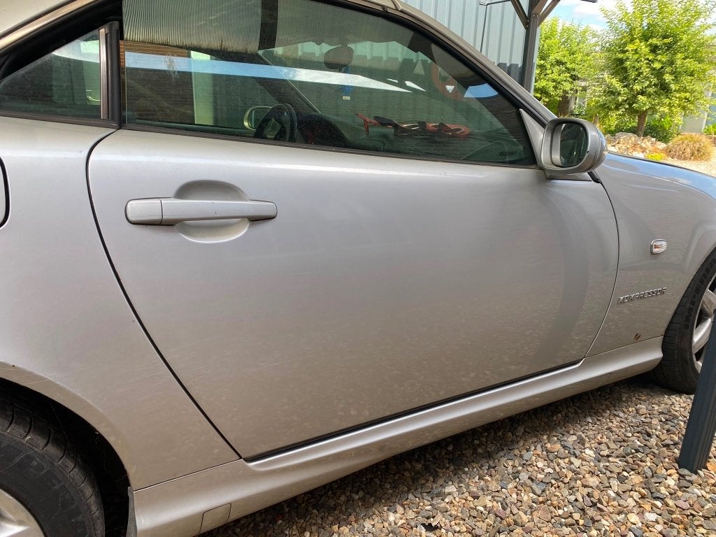 Mercedes SLK R170 rechter portier / deur zilvergrijs, Ophalen, Gebruikt, Mercedes-Benz, Voor