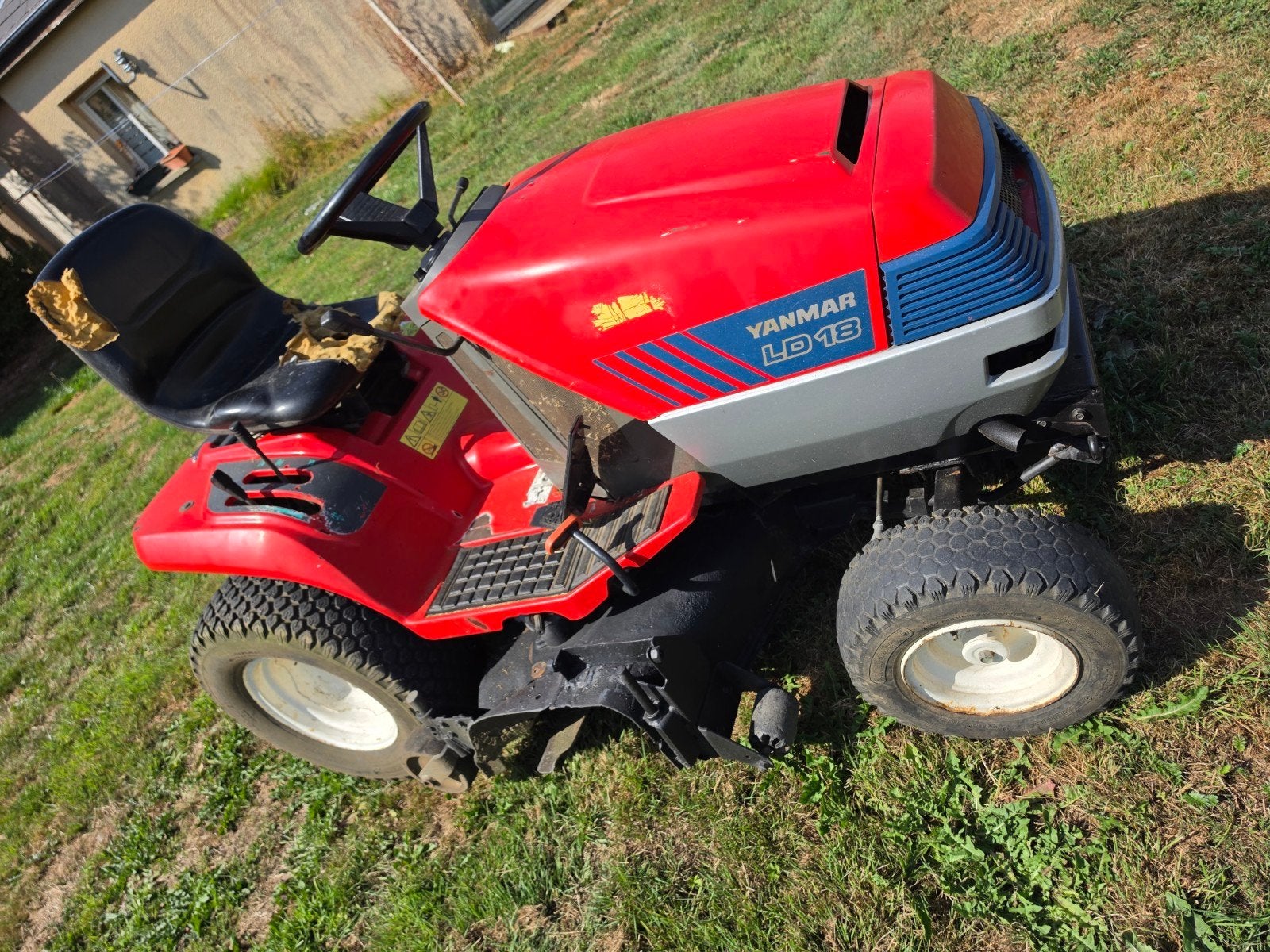 tracteur tondeuse yanmar LD 18 diesel, Jardin & Terrasse, Comme neuf, YANMAR, Fonction de mulching, 90 à 120 cm