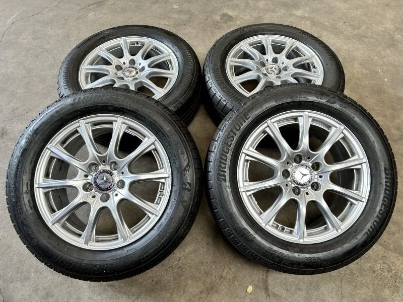 16 inch originele velgen + zomerbanden Mercedes C klasse W20, Pneus et Jantes, -, Utilisé, -