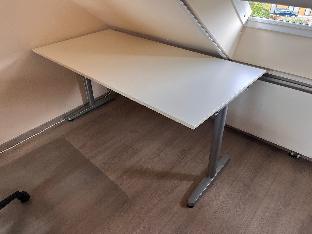 Bureautafel wit Ikea, Maison & Meubles, Bureaux, 160 cm, Bureau d'écolier, Autres matériaux, Enlèvement