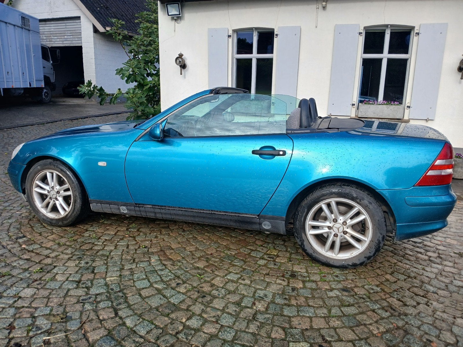 mercedes slk 200, Autos, Boîte manuelle, Noir, Particulier, Tissu
