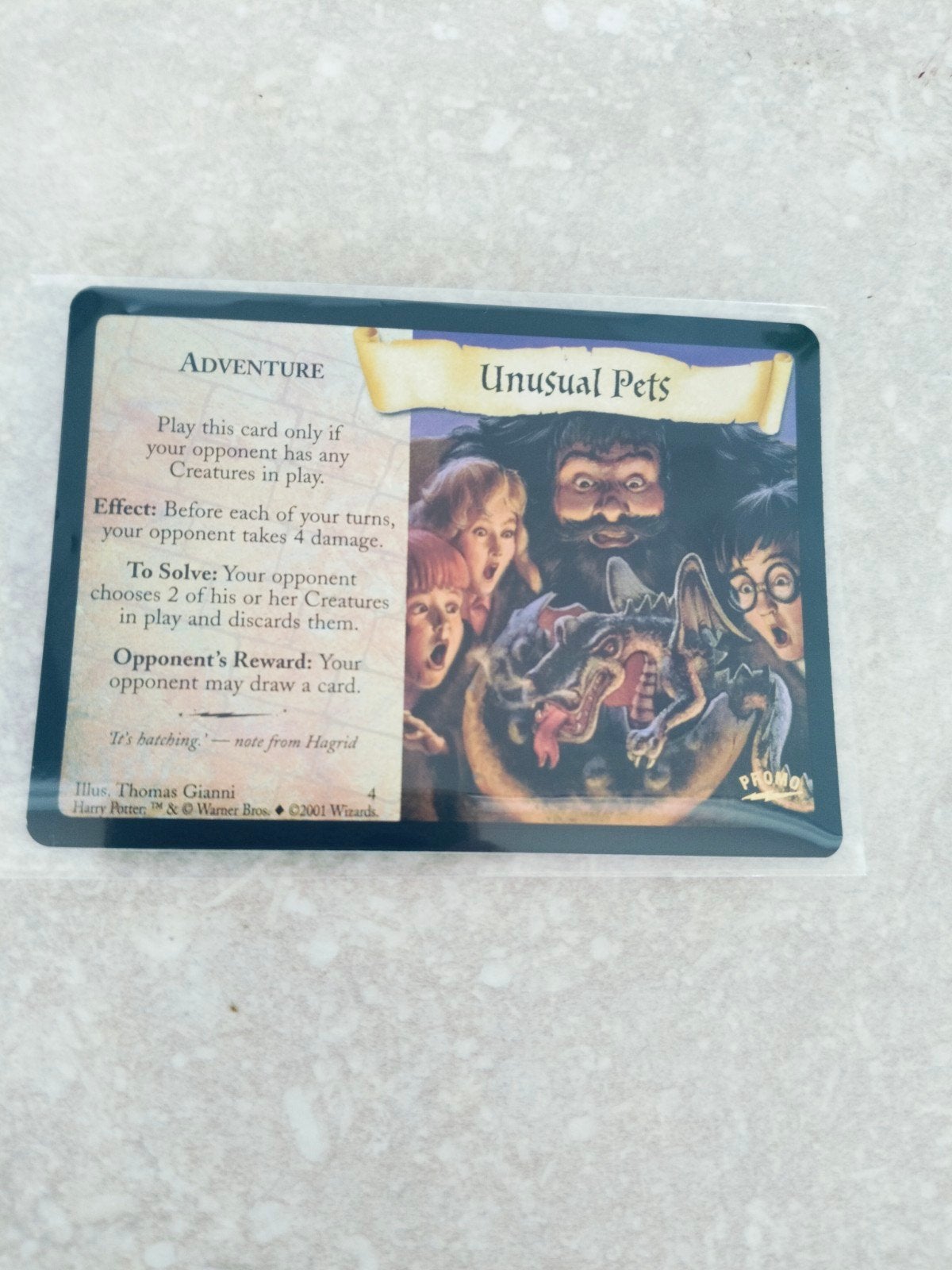 Harry Potter kaart unusual pets 2001, Verzamelen, Ophalen of Verzenden