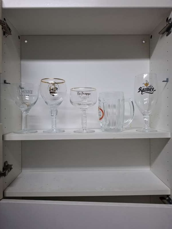 Bierglas11,6borrelglas,4ronde glazen, 4koffietassen, 2euro, Verzamelen, Glas en Drinkglazen, Ophalen, Zo goed als nieuw, Bierglas