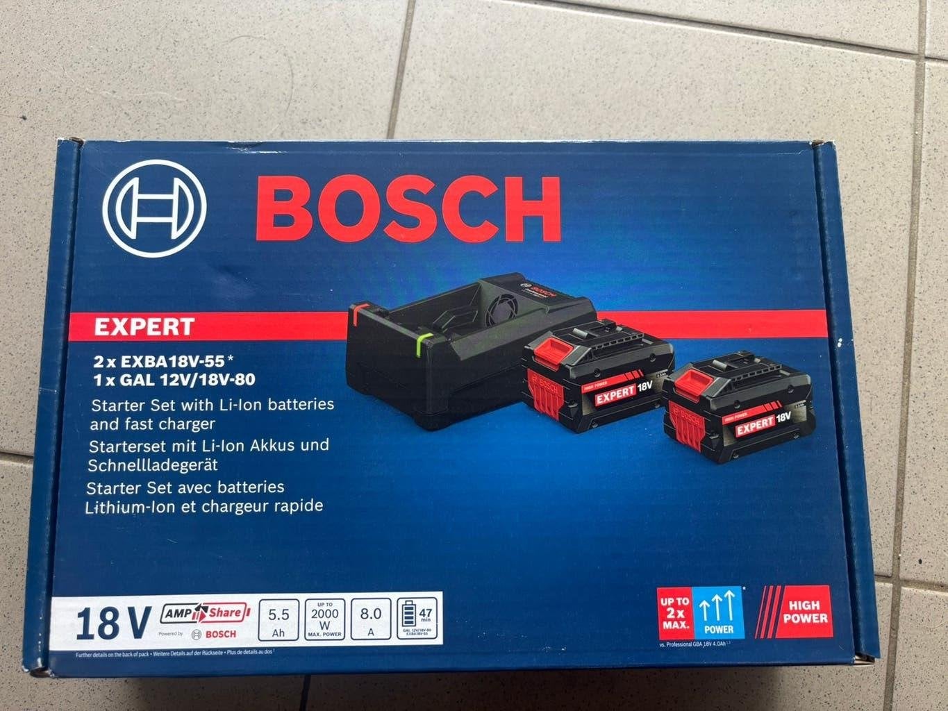 Bosch 2 x ExBA 18 V+GAL 12 V/18 V Expert, Enlèvement, Neuf