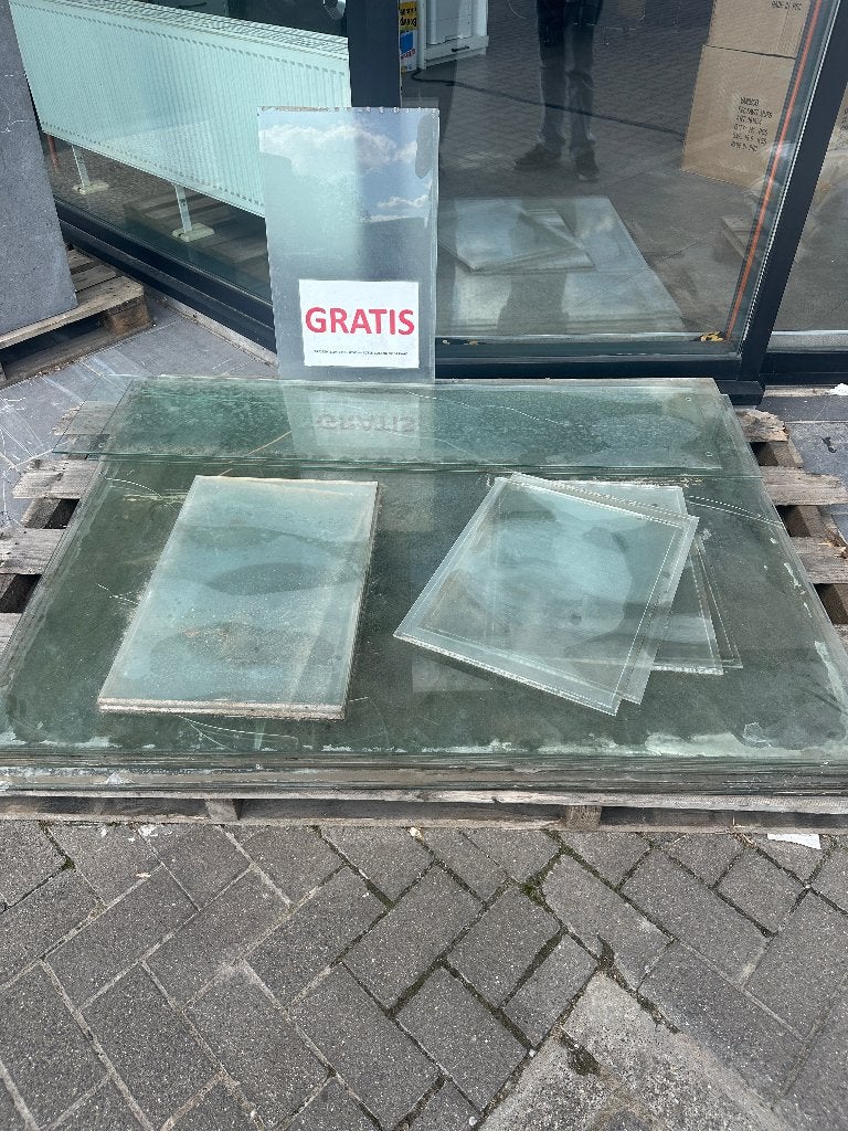 Gemixte glasplaten, Ophalen, Gebruikt, Overige typen, OOSTERZELESTEENWEG 121