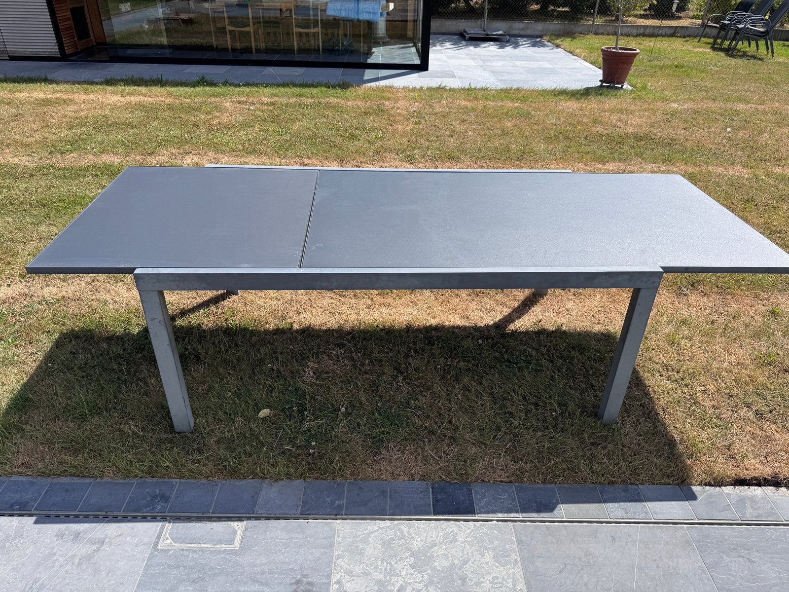 Tuinset in aluminium, Ophalen, Gebruikt, Rechthoekig, Aluminium