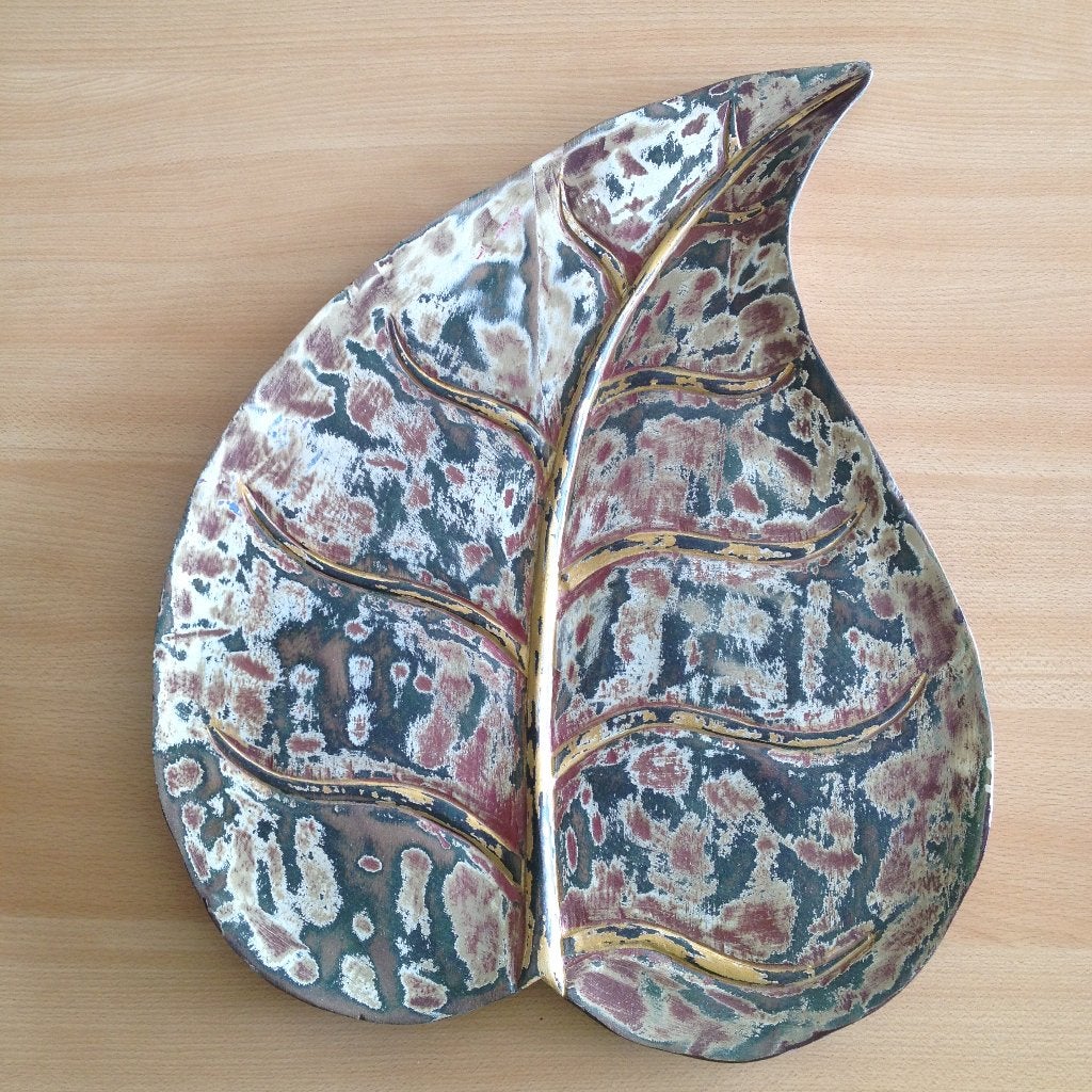Sculptures en bois en forme de feuille, Fait main, Utilisé, Campagnard, Enlèvement ou Envoi
