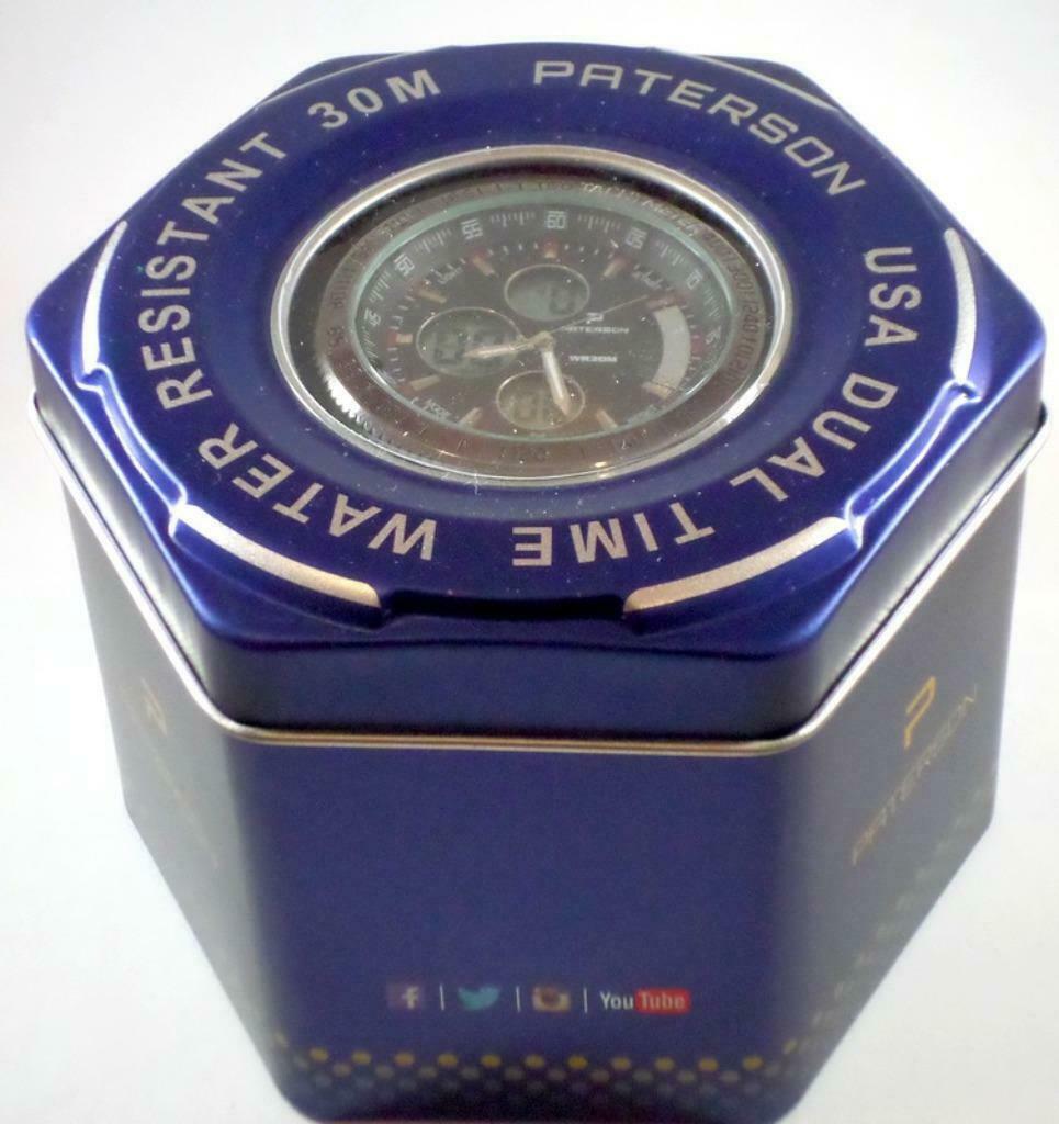 Montre Paterson 2916 Dual Time Blue, Autres marques, Enlèvement, Autres matériaux, Synthétique