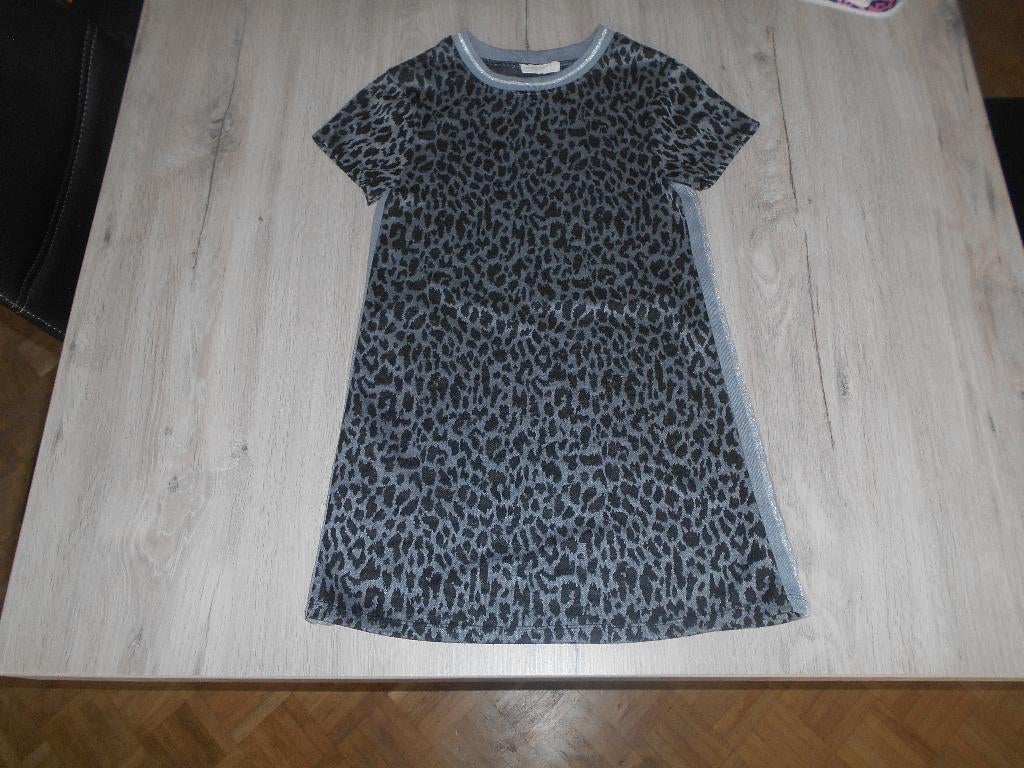 kleed panter print maat 140, Kinderen en Baby's, Kinderkleding | Maat 140, Meisje, Ophalen of Verzenden, Zo goed als nieuw, Jurk of Rok