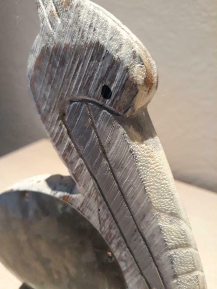 Pelikaanbeeldje van hout, Antiek en Kunst, Ophalen