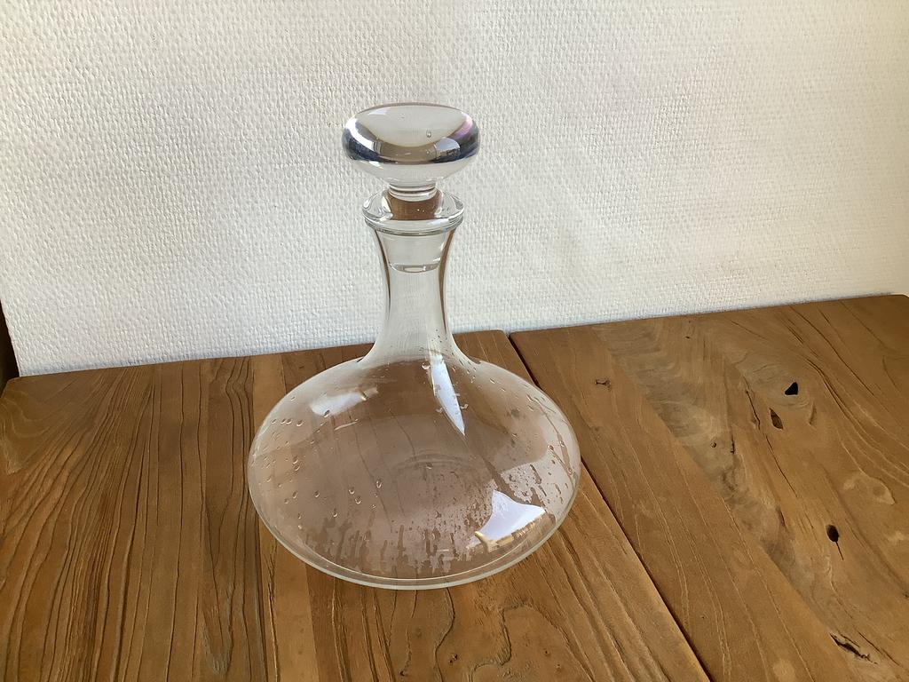 Glazen wijnkaraf met glazen stop (2 stuks), Ophalen, Zo goed als nieuw, Overige typen