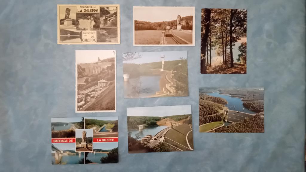 8 cartes postal La Gileppe, Enlèvement ou Envoi, 1960 à 1980, Non affranchie