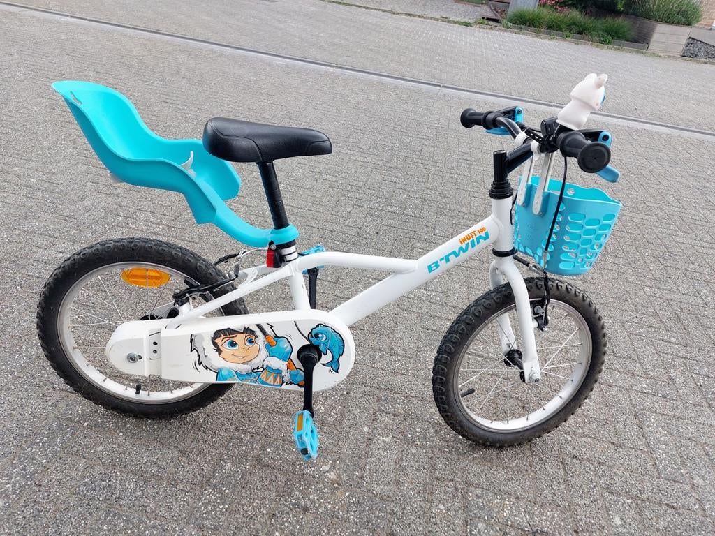 Vélo 16" enfant BTWIN + accessoires, Ophalen, Gebruikt, 16 tot 20 inch, BTwin Décathlon