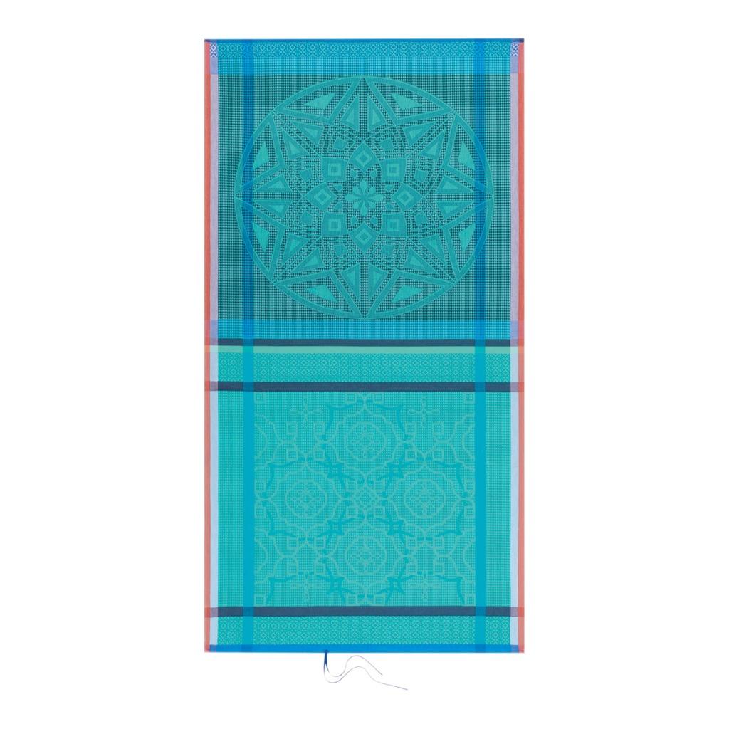 Drap de plage Zellige Piscine - 200 x100 cm -100% coton NOUV, Enlèvement ou Envoi, Neuf, Bleu, Autres types