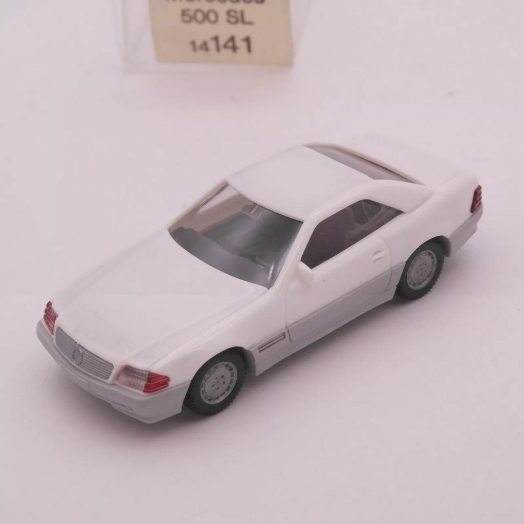 1:87 Wiking 14141 Mercedes 500 SL cabrio met hardtop wit, Ophalen of Verzenden, Zo goed als nieuw, Auto, Wiking