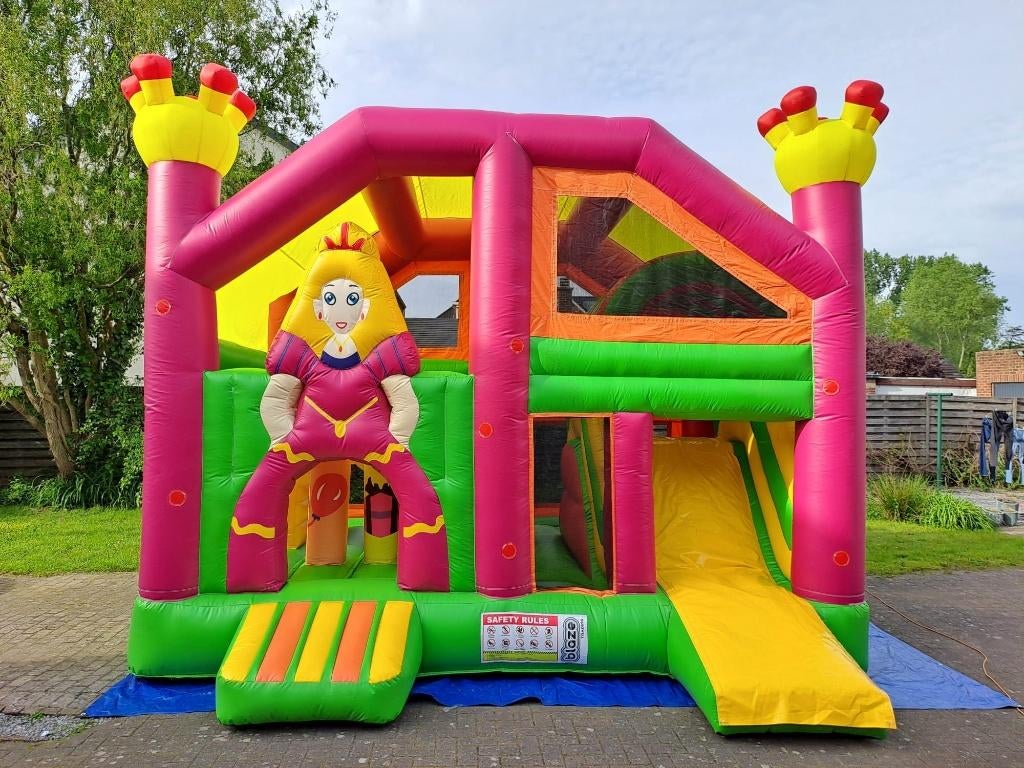 Springkasteel Prinses te huur - Weekendprijs, Ophalen of Verzenden, Zo goed als nieuw