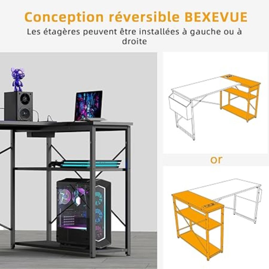Corner Desk Gaming Desk, table d'ordinateur, LIVRAISON GRATU, Envoi, Neuf