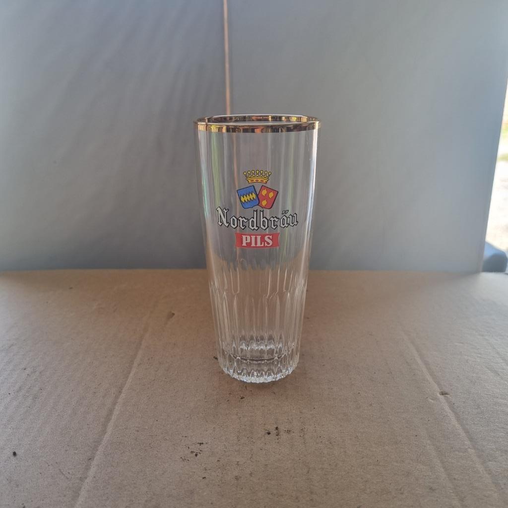 Verre Nordbräu pils, Enlèvement ou Envoi, Utilisé, Verre ou Verres, Autres marques
