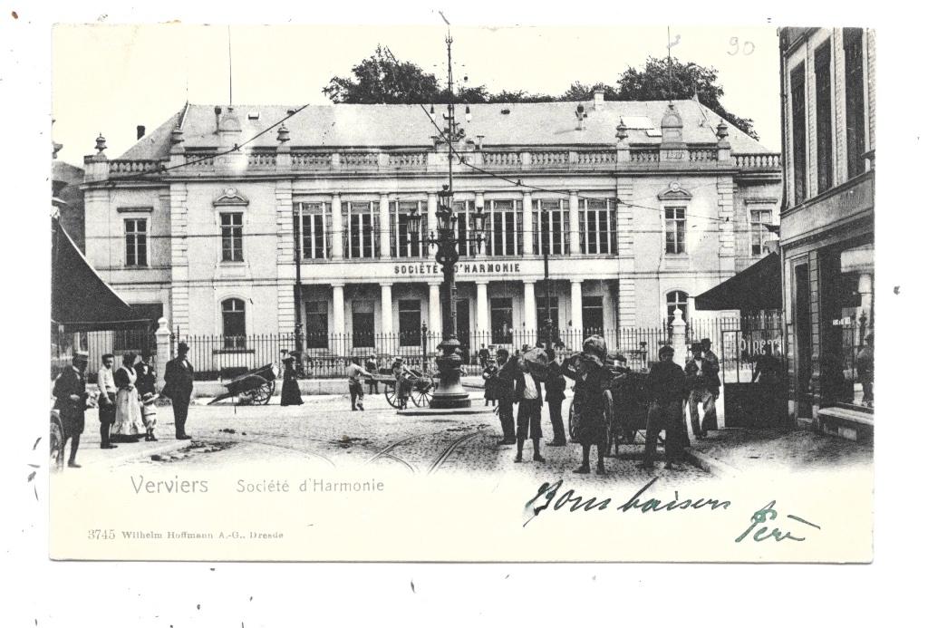 Verviers NA81: Société d'Harmonie 1905, Collections, Enlèvement ou Envoi, Avant 1920, Affranchie, Liège