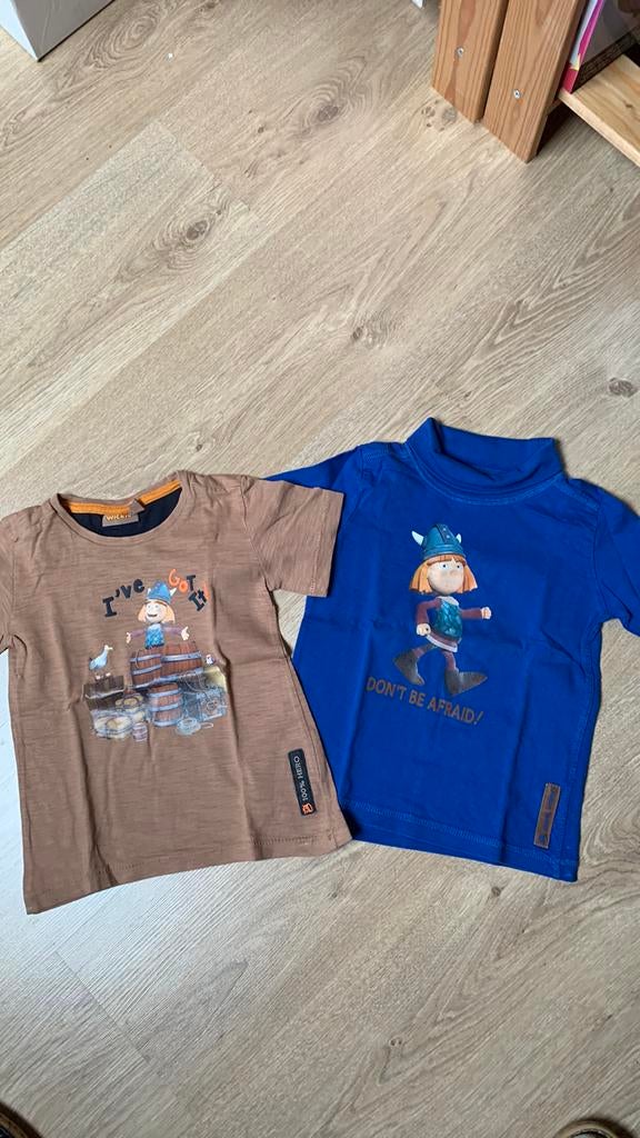 Shirts Wickie korte en lange mouw, Kinderen en Baby's, Kinderkleding | Maat 98, JBC, Ophalen of Verzenden, Zo goed als nieuw, Setje